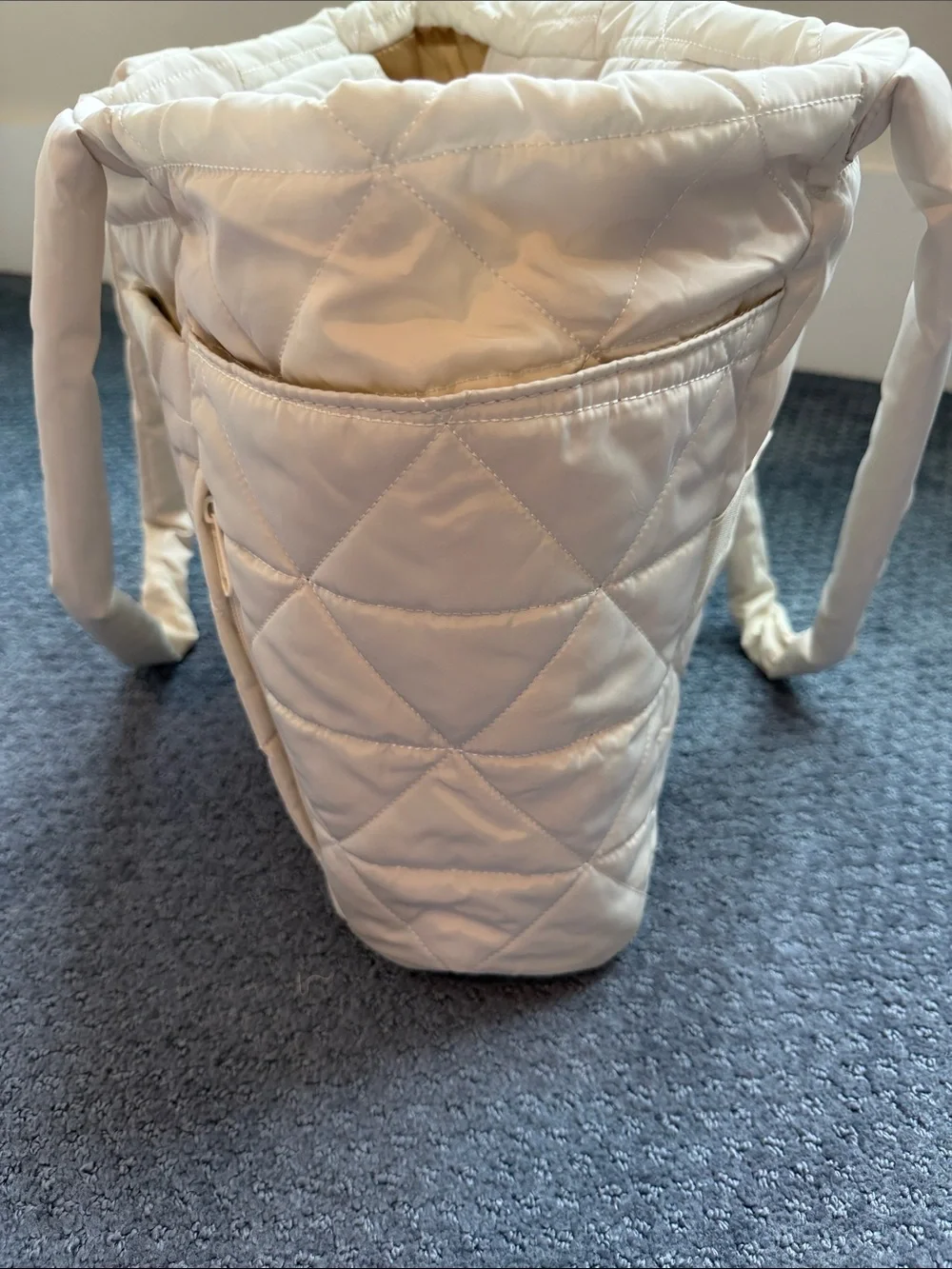 Quilted White Tote Bag - Versatile Everyday Handbag